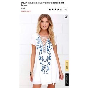 NWT Lulu’s Shift Dress